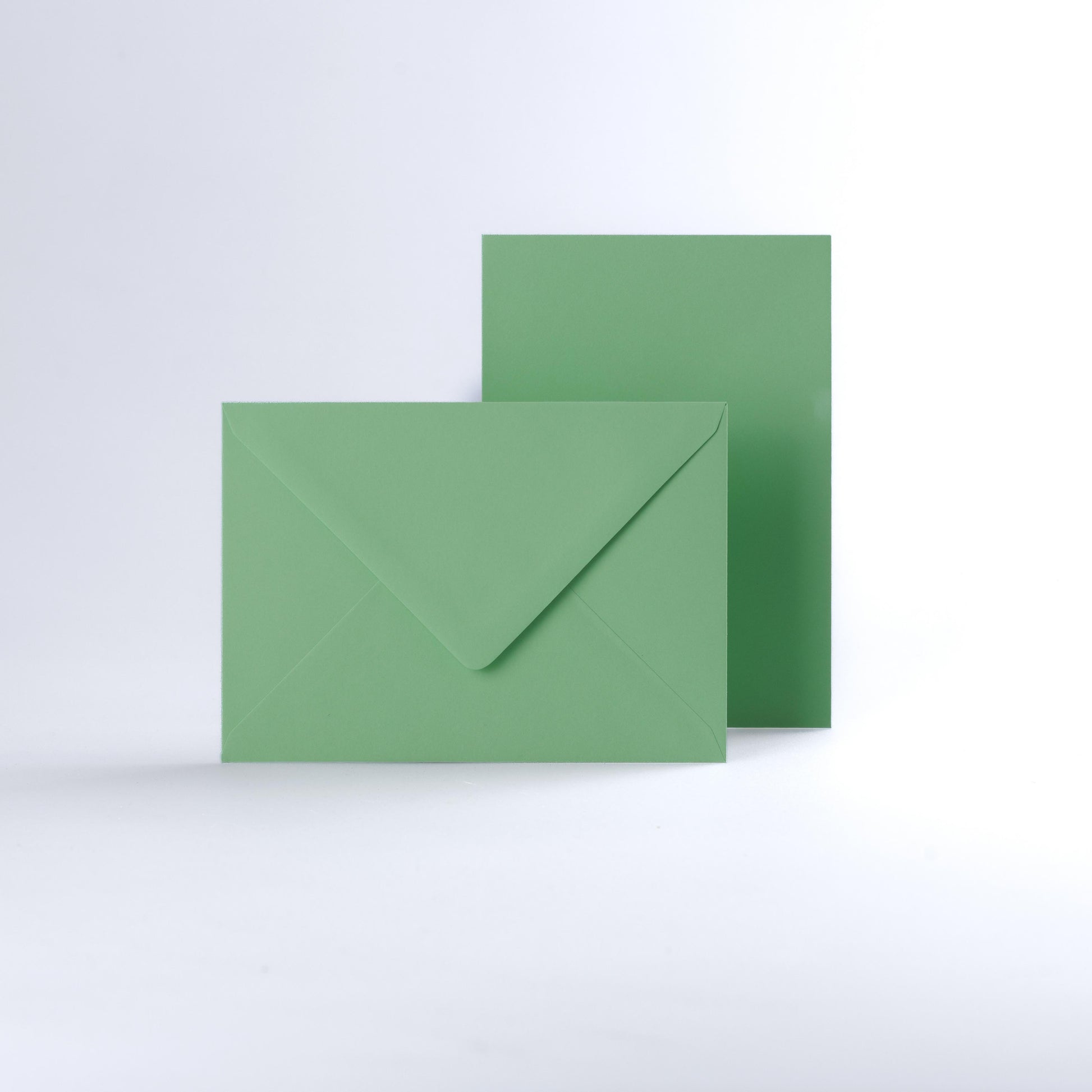 Pale Green Coloured Gummed V Flap Envelopes - C6 - 114 x 162mm