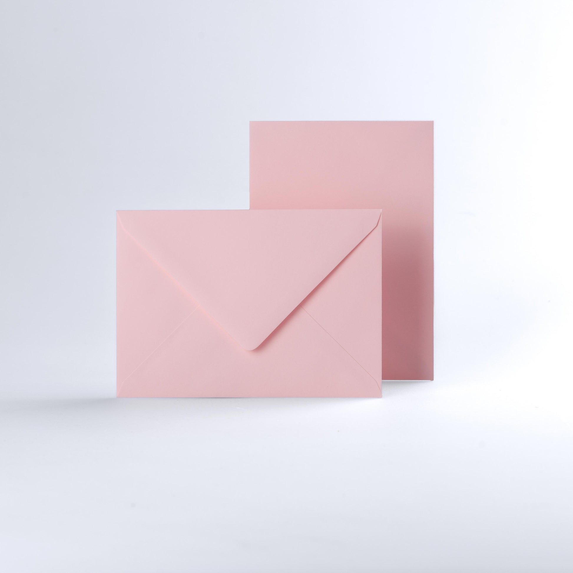 Pale Pink Coloured Gummed V Flap Envelopes - C6 - 114 x 162mm