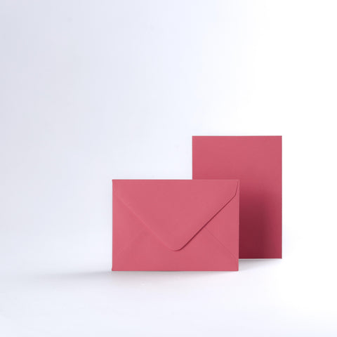 Bright Pink Coloured Gummed V Flap Envelopes - C7 - 82 x 113mm