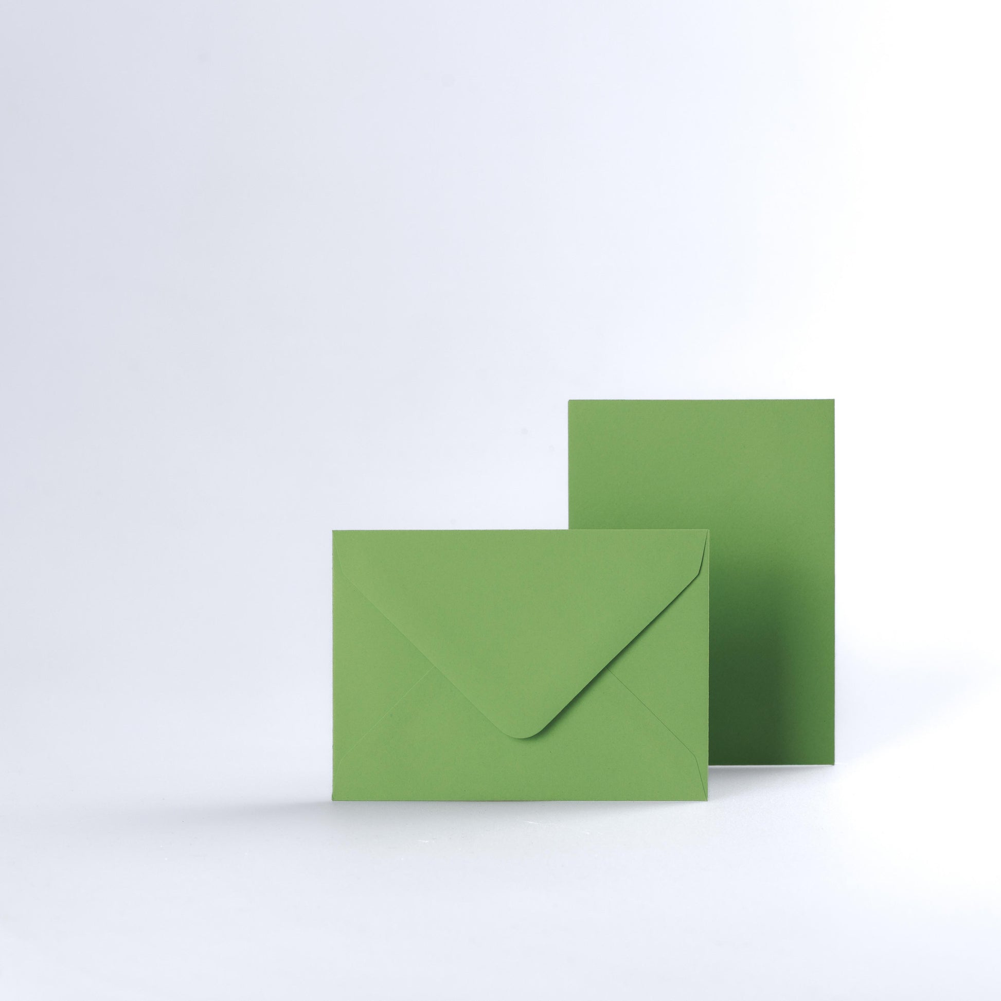 Mid Green Coloured Gummed V Flap Envelopes - C7 - 82 x 113mm