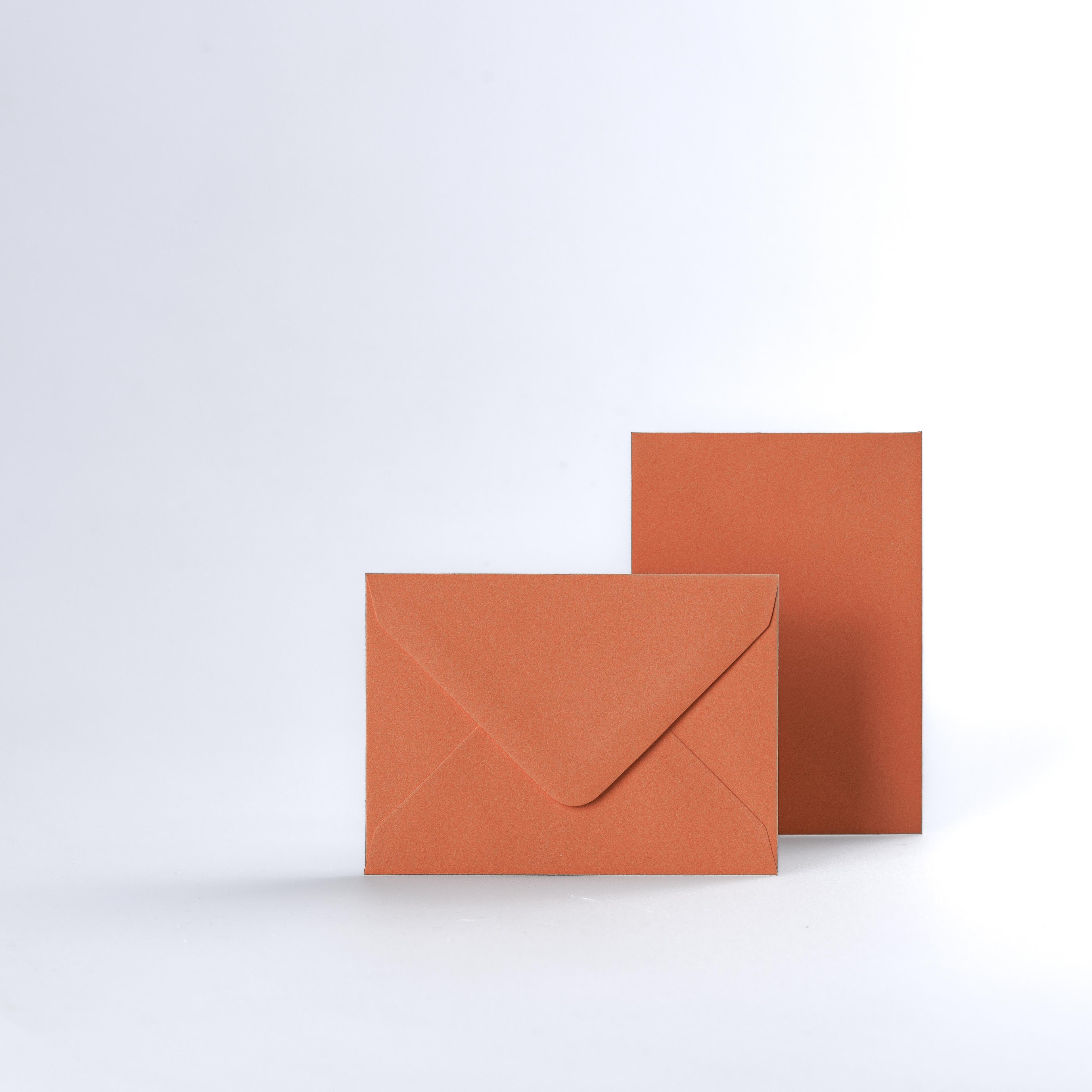 Orange Coloured Gummed V Flap Envelopes - C7 - 82 x 113mm