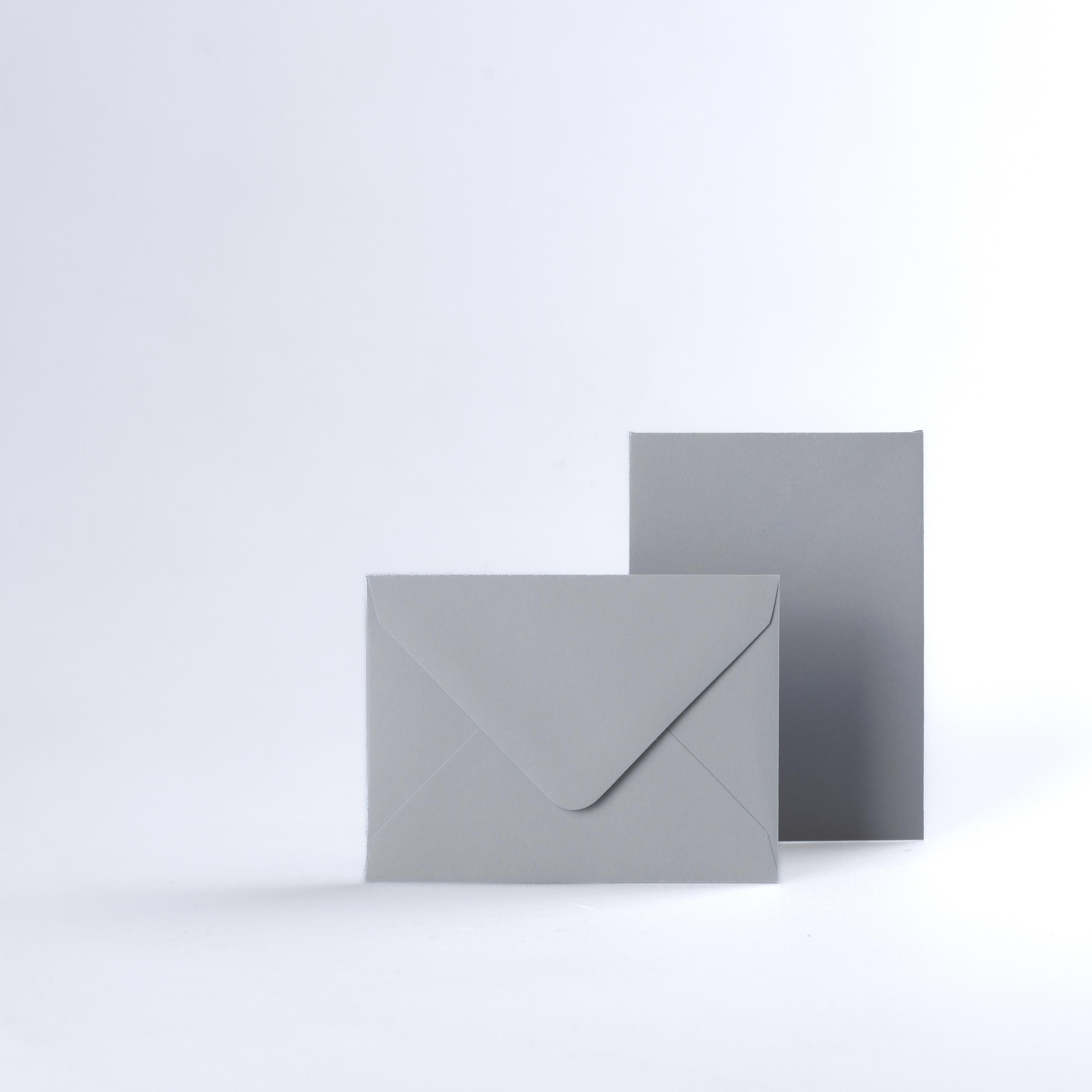 Pale Grey Coloured Gummed V Flap Envelopes - C7 - 82 x 113mm