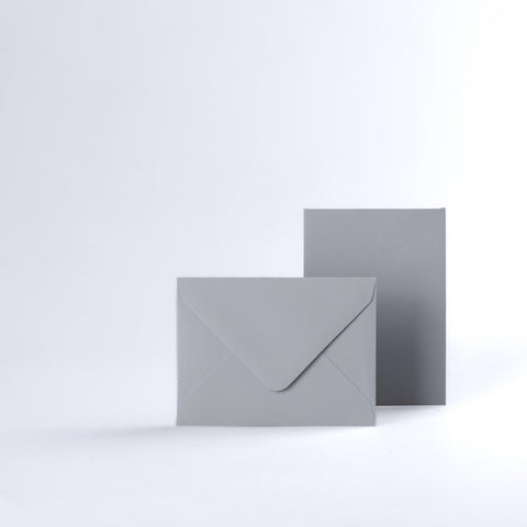 Pale Grey Coloured Gummed V Flap Envelopes - C7 - 82 x 113mm