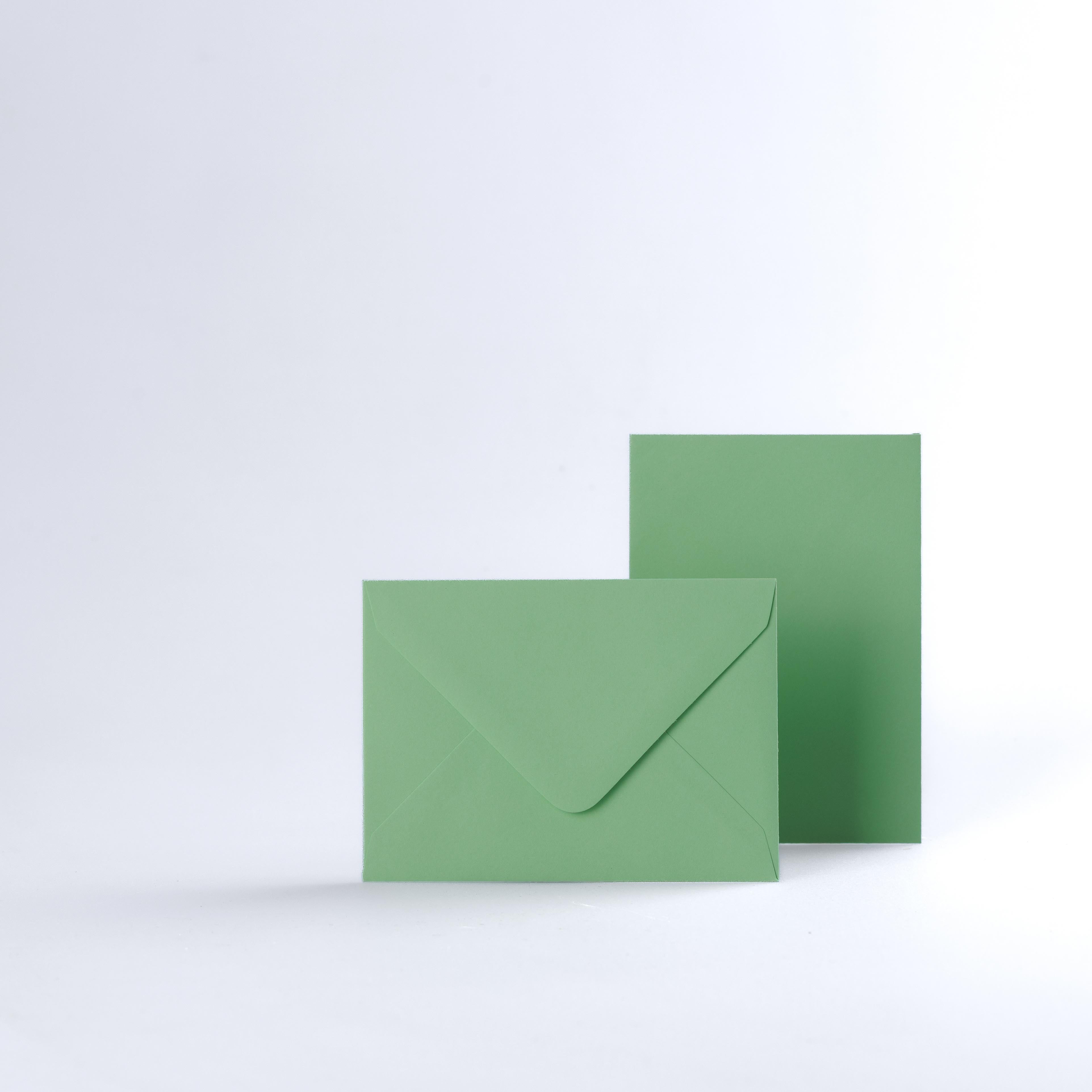 Pale Green Coloured Gummed V Flap Envelopes - C7 - 82 x 113mm