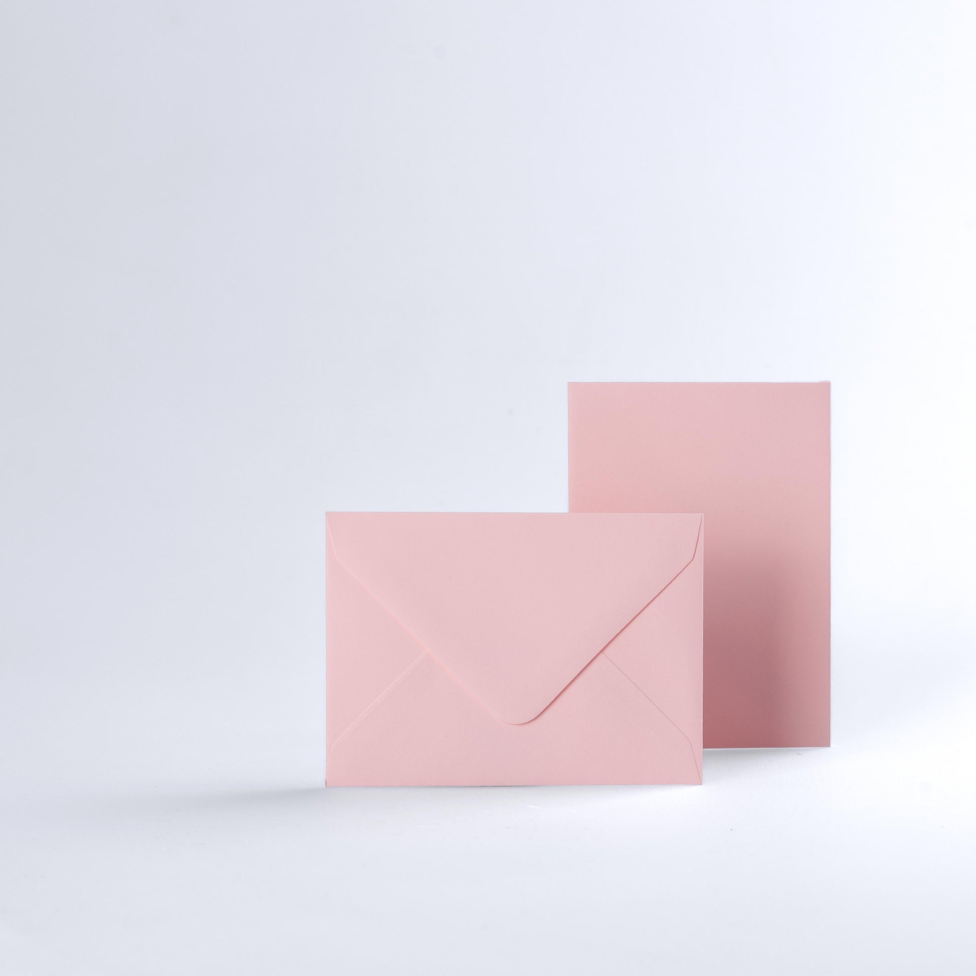 Pale Pink Coloured Gummed V Flap Envelopes - C7 - 82 x 113mm