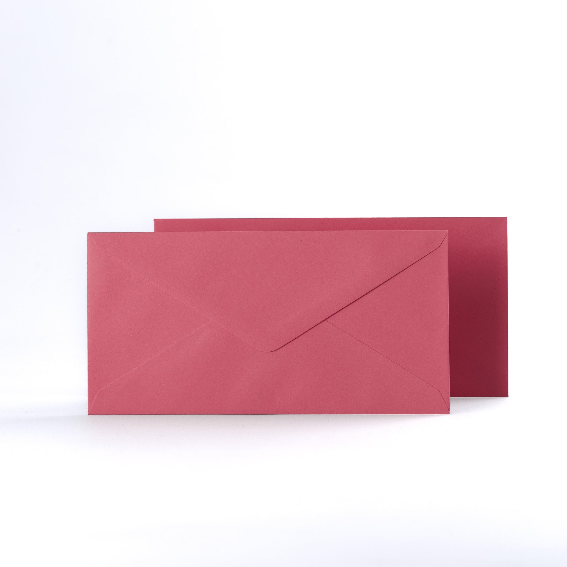 Bright Pink Coloured Gummed V Flap Envelopes - DL - 110 x 220mm
