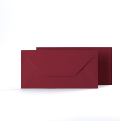 Burgundy Coloured Gummed V Flap Envelopes - C7 - 82 x 113mm