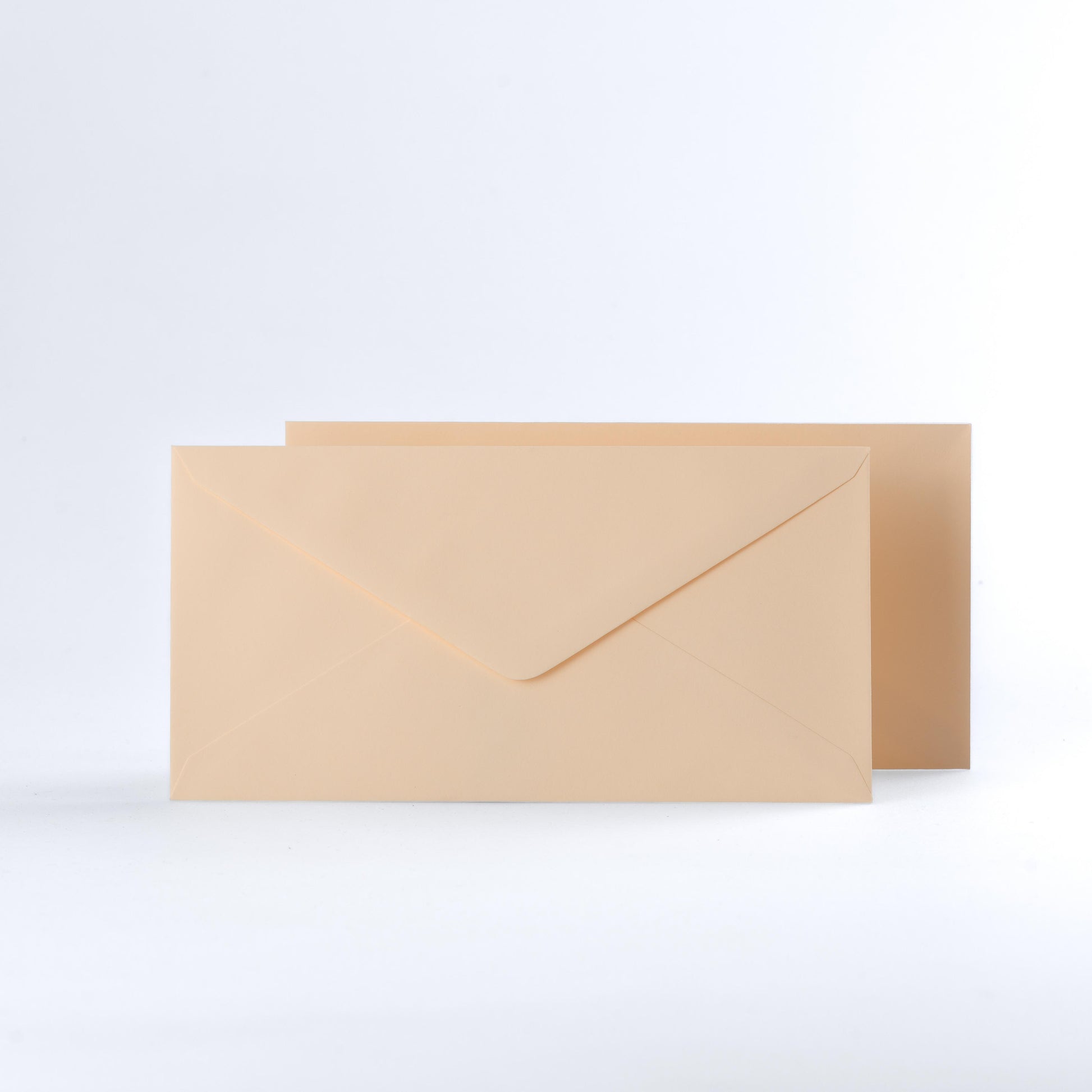 Magnolia Coloured Gummed V Flap Envelopes - DL - 110 x 220mm
