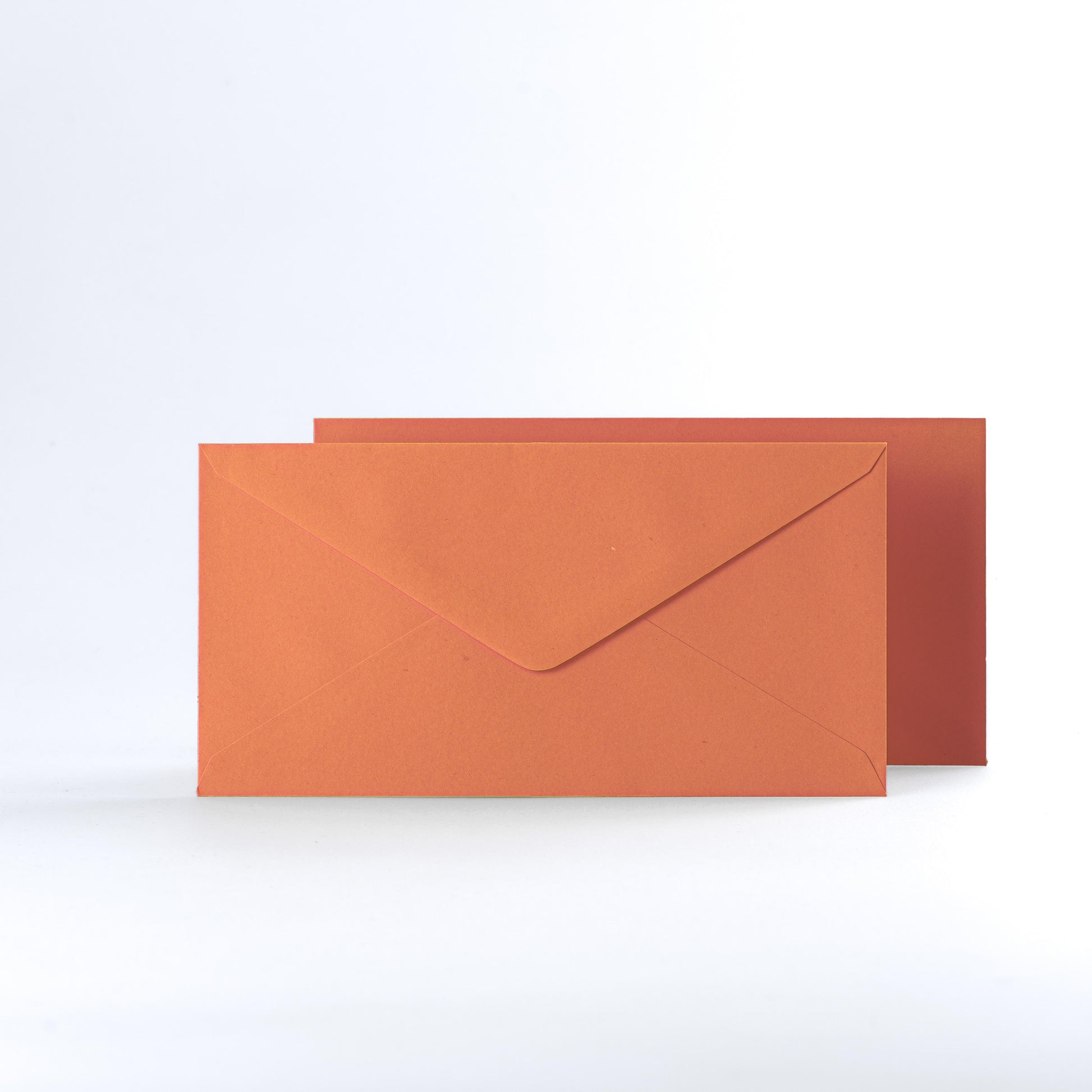 Orange Coloured Gummed V Flap Envelopes - DL - 110 x 220mm