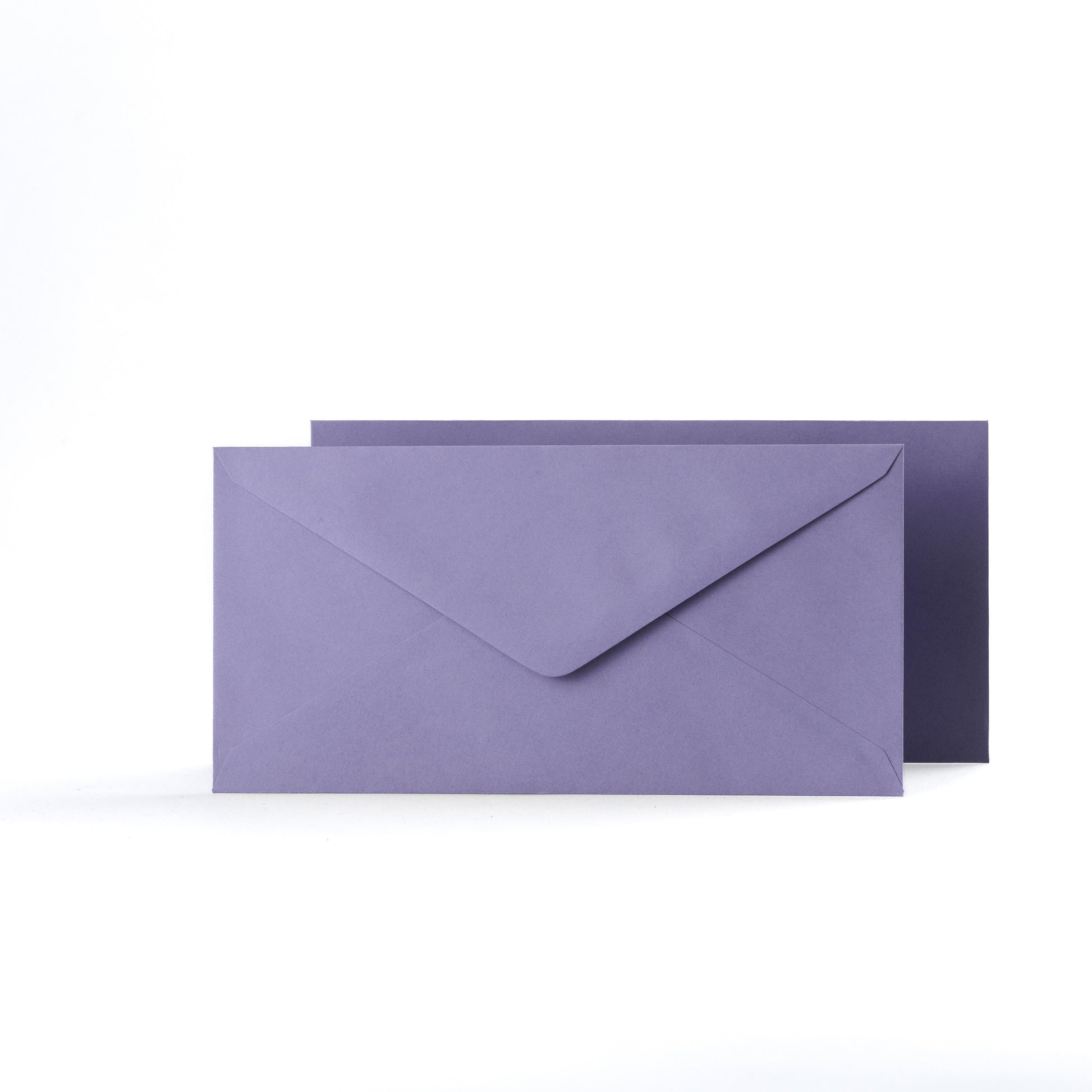 Purple Coloured Gummed V Flap Envelopes - 120gsm DL - 110 x 220mm