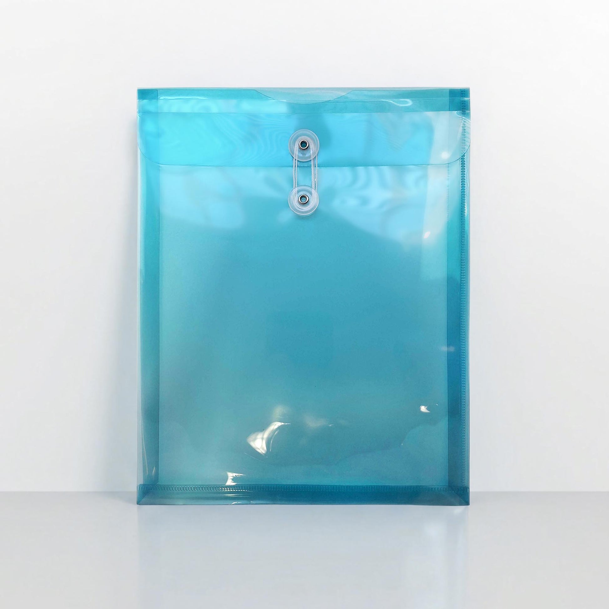 Translucent String & Washer Gusset Envelopes - Blue C4+ - 330 x 250 mm