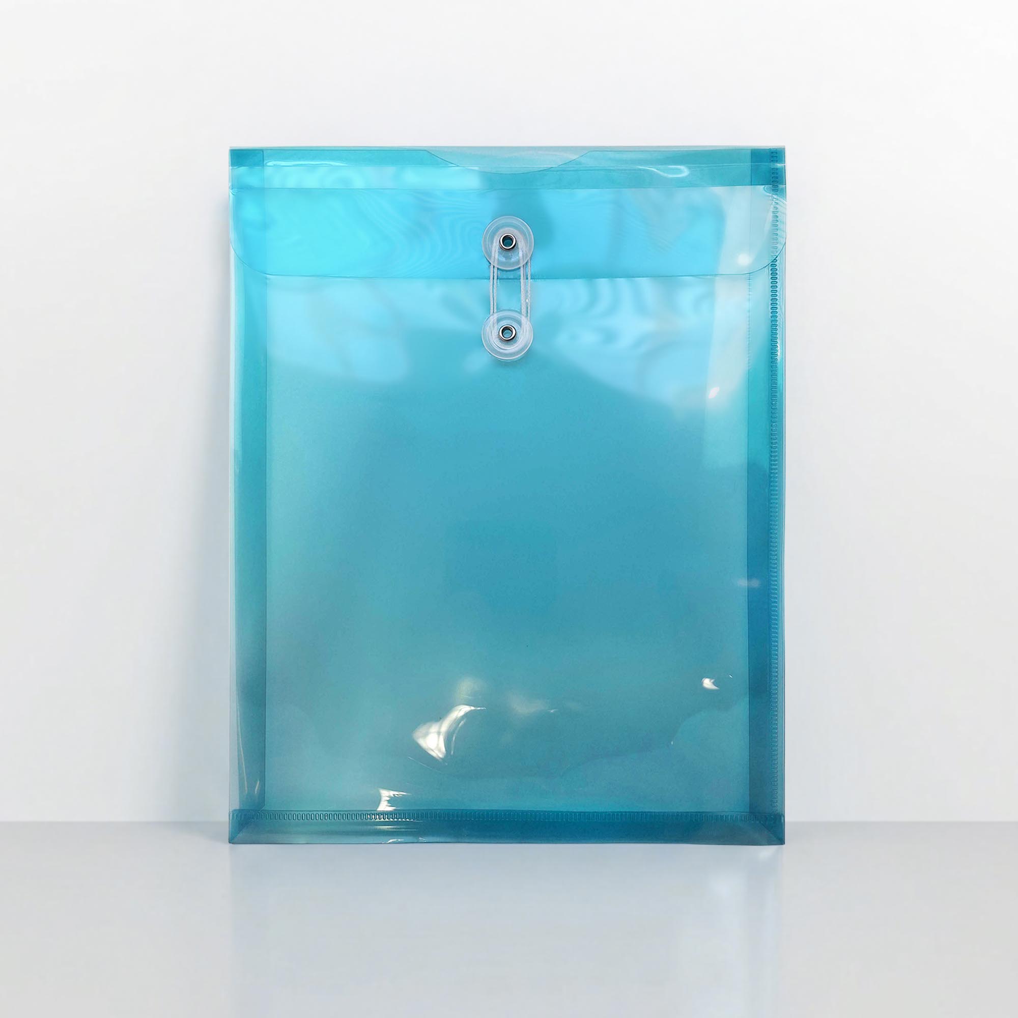 Translucent String & Washer Gusset Envelopes - Blue C4+ - 330 x 250 mm