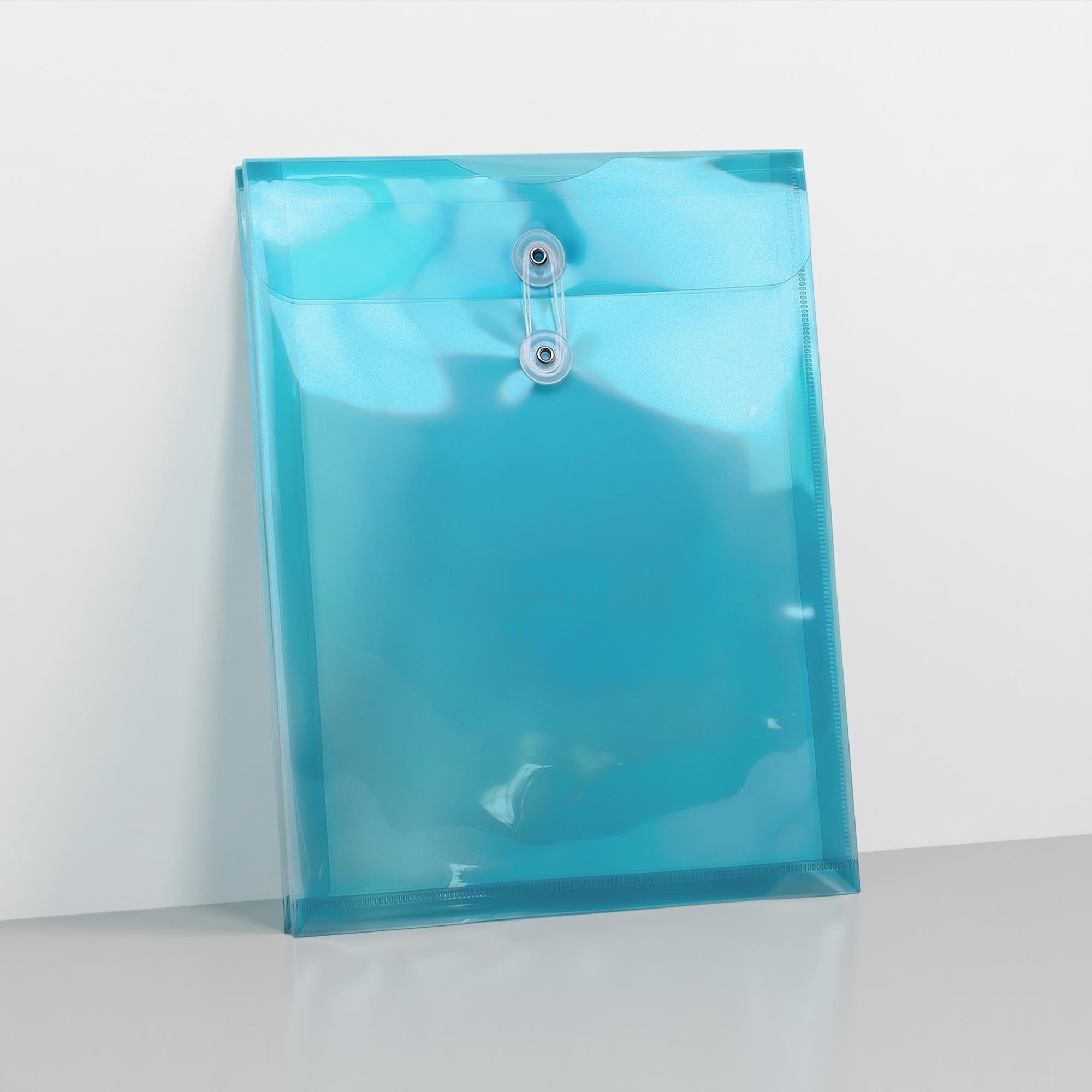 Translucent String & Washer Gusset Envelopes - Blue C4+ - 330 x 250 mm