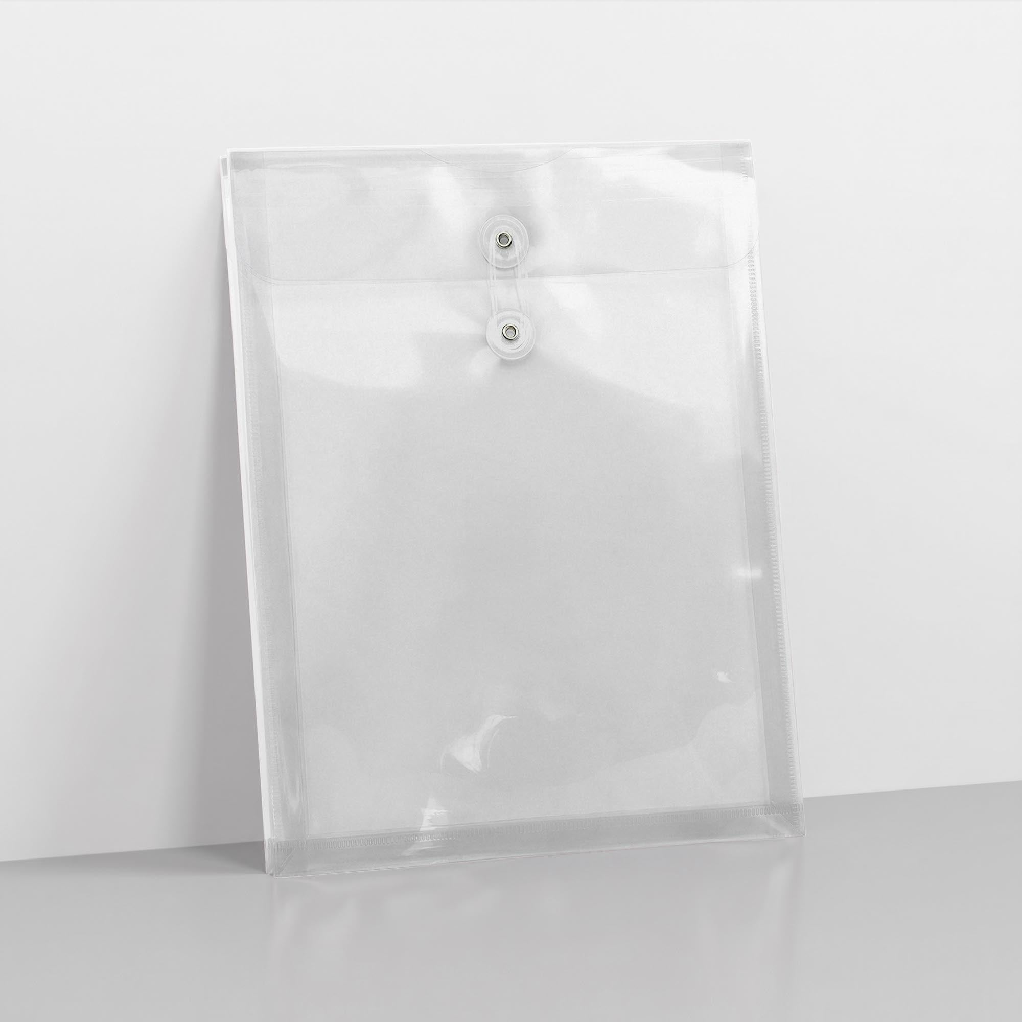 Translucent String & Washer Gusset Envelopes - Translucent C4+ - 330 x 250 mm