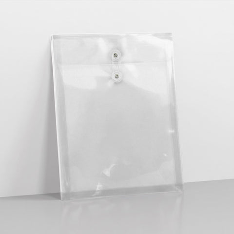 Translucent String & Washer Gusset Envelopes - Translucent C4+ - 330 x 250 mm