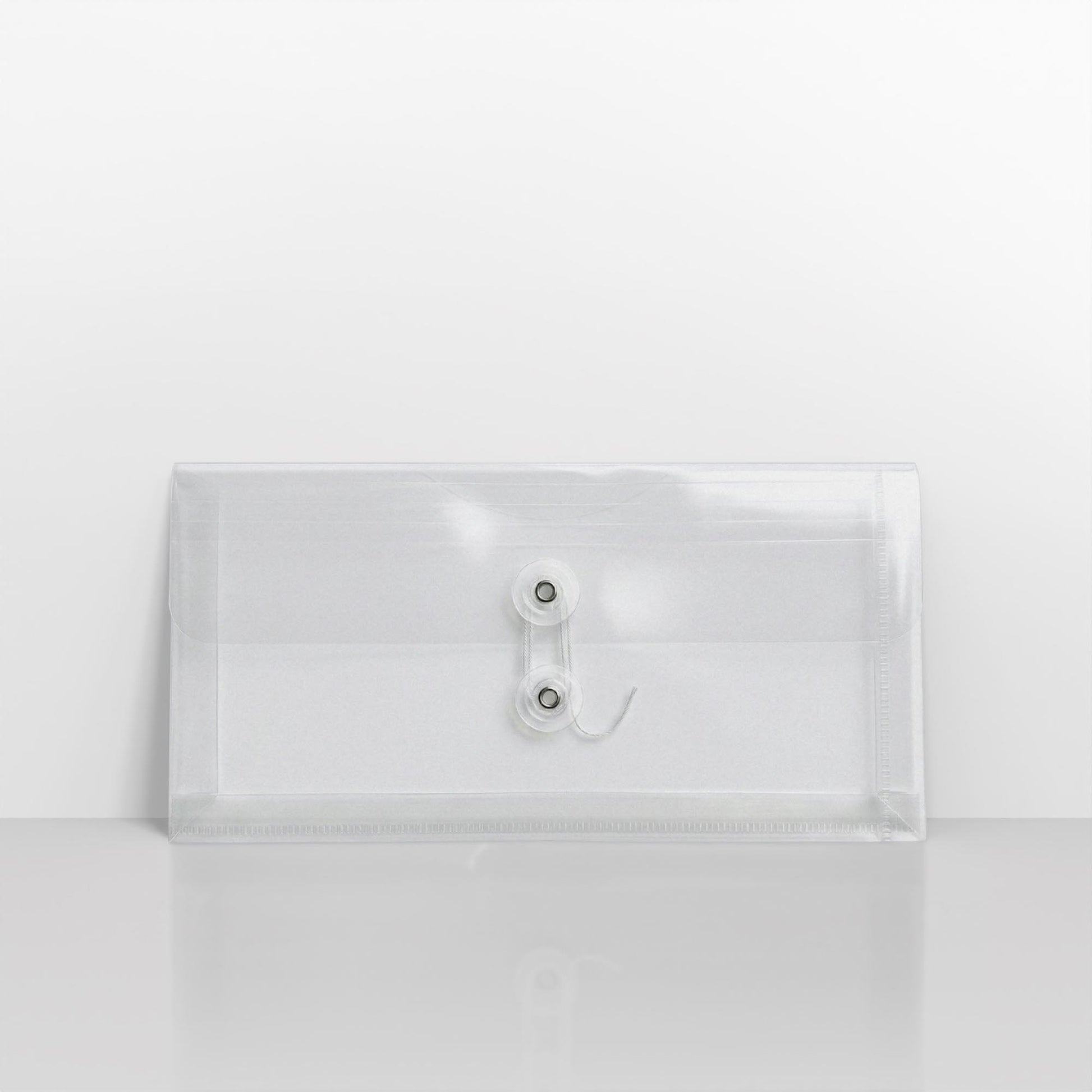 Translucent String & Washer Gusset Envelopes - Translucent DL+ - 125 x 245 mm