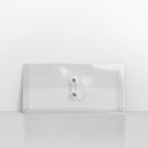 Translucent String & Washer Gusset Envelopes - Translucent DL+ - 125 x 245 mm