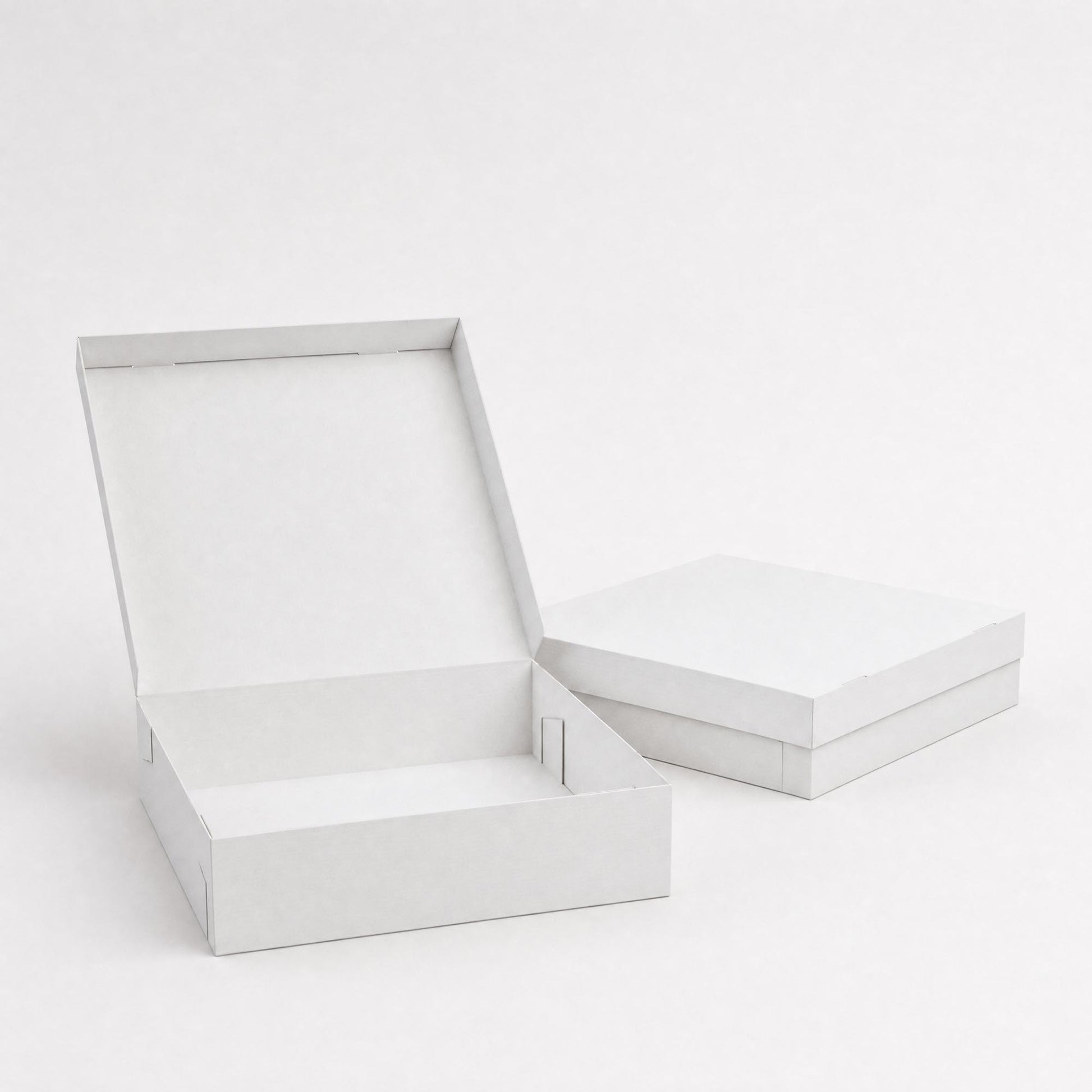 White Cardboard Boxes - 300 x 300 x 80 mm