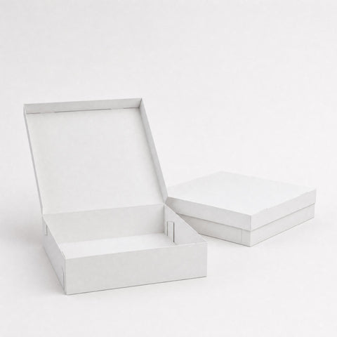 White Cardboard Boxes - 300 x 300 x 80 mm