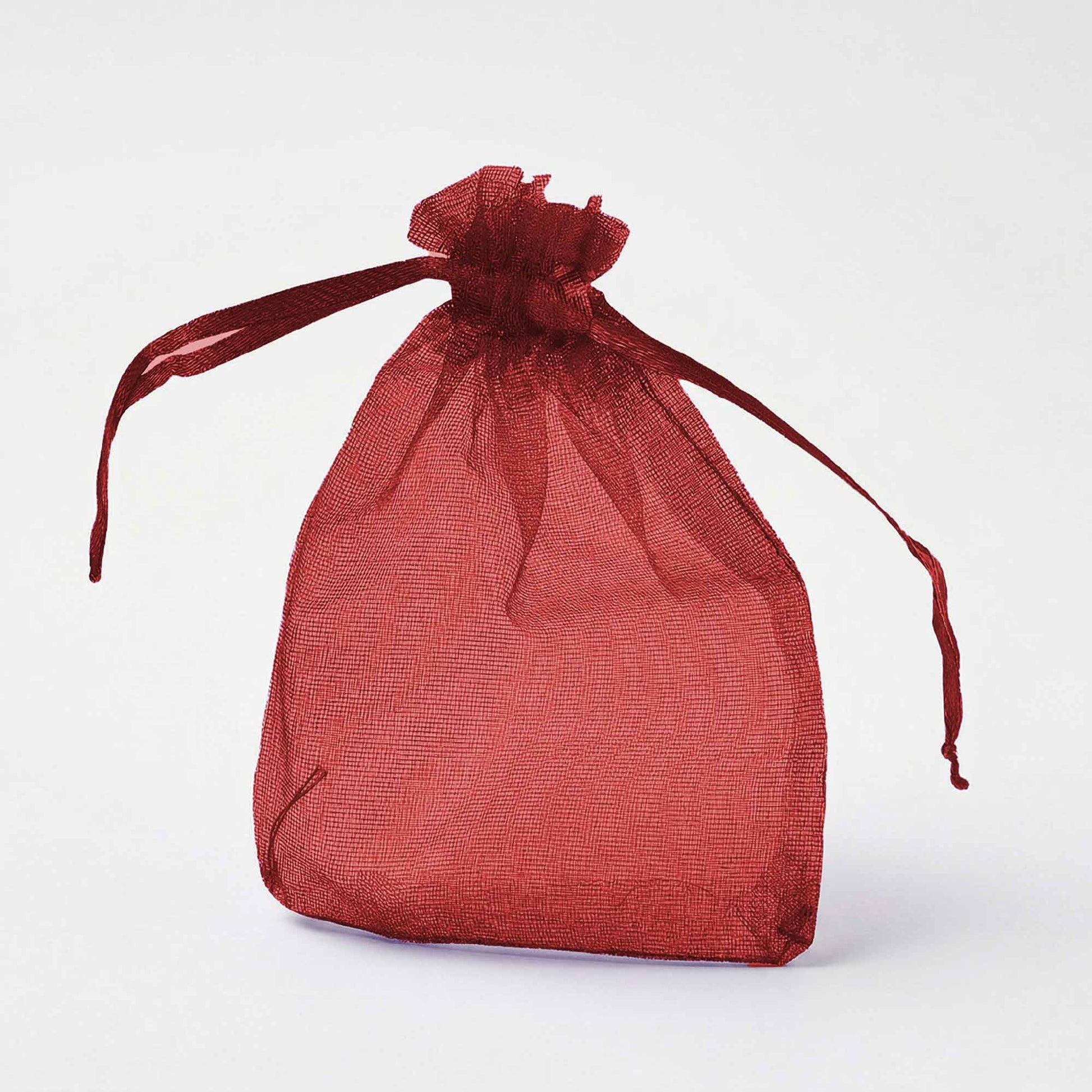 Burgundy Organza Bag - 90 x 70mm