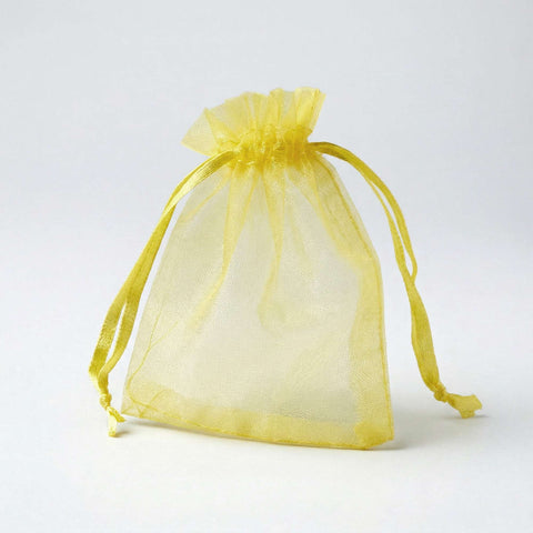 Yellow Organza Bag - 90 x 70mm