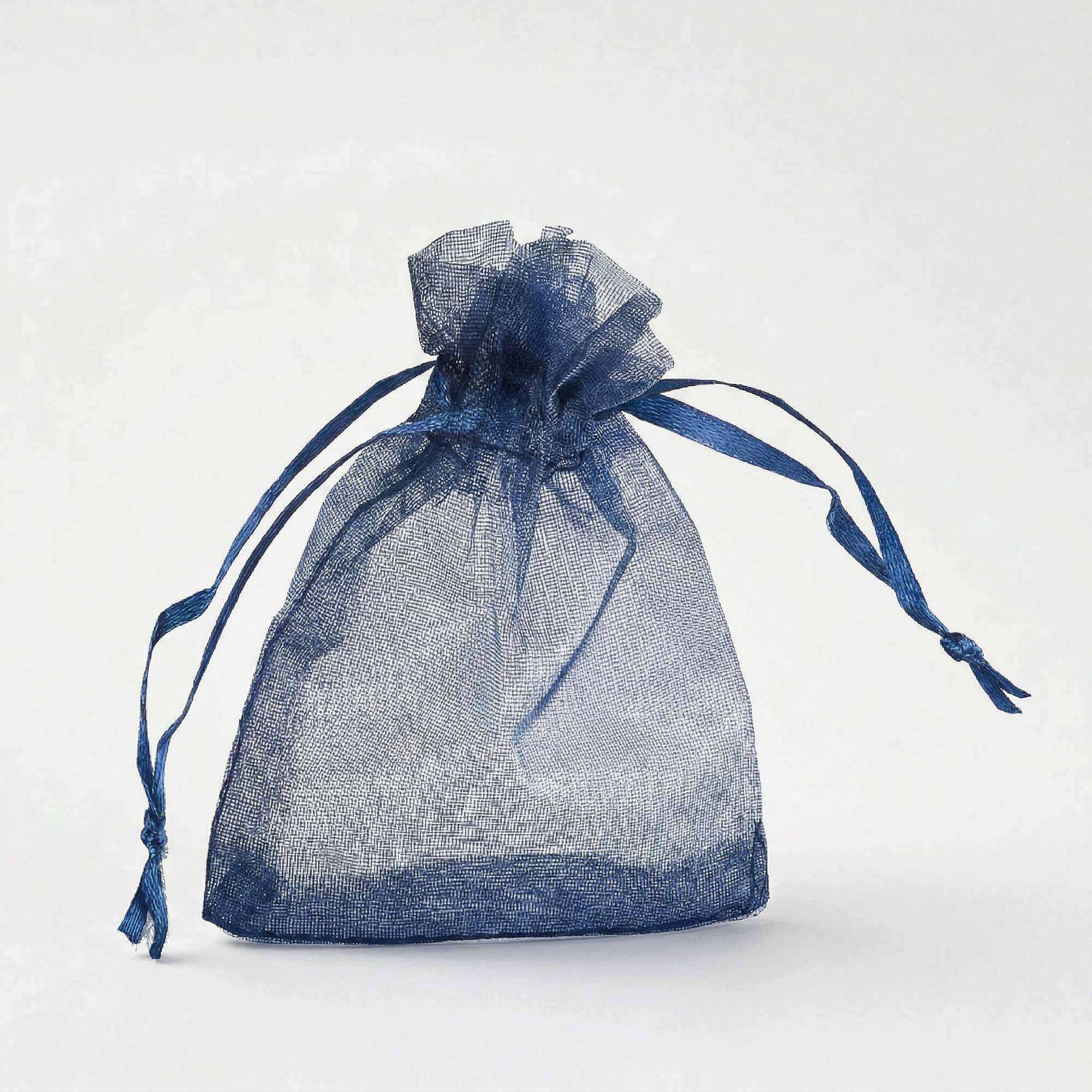 Navy Organza Bag - 90 x 70mm