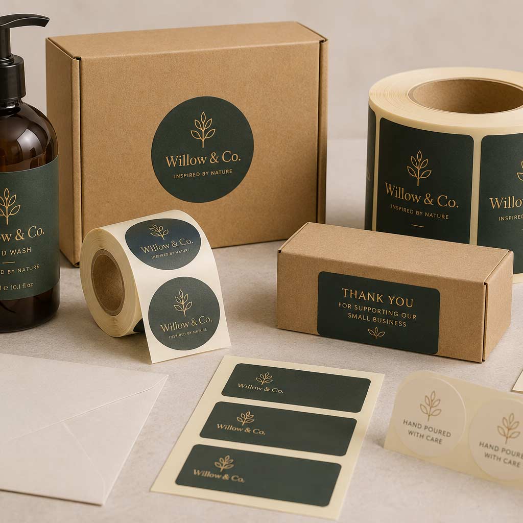 Willow & Co. branded packaging and labels on a neutral background