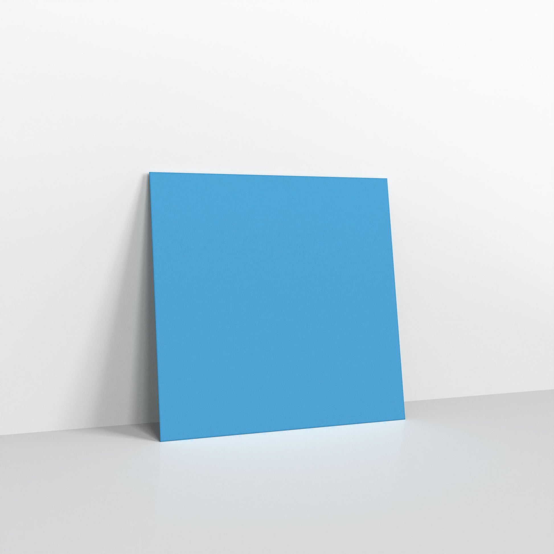 Blue Coloured Peel and Seal Envelopes - With Window Square - 85 x 85mm