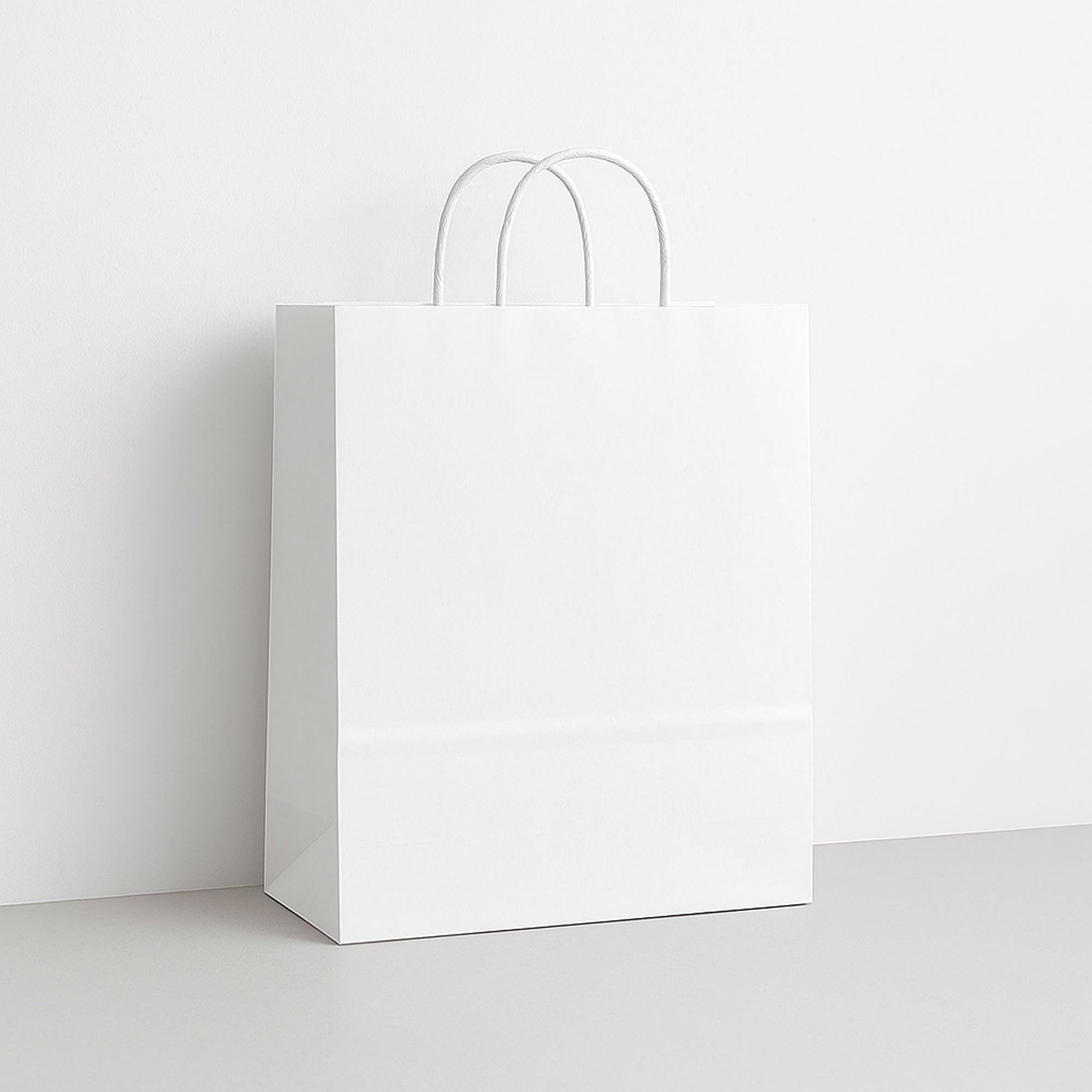 Twist Handle Paper Bag - White 190 x 215 x 80mm
