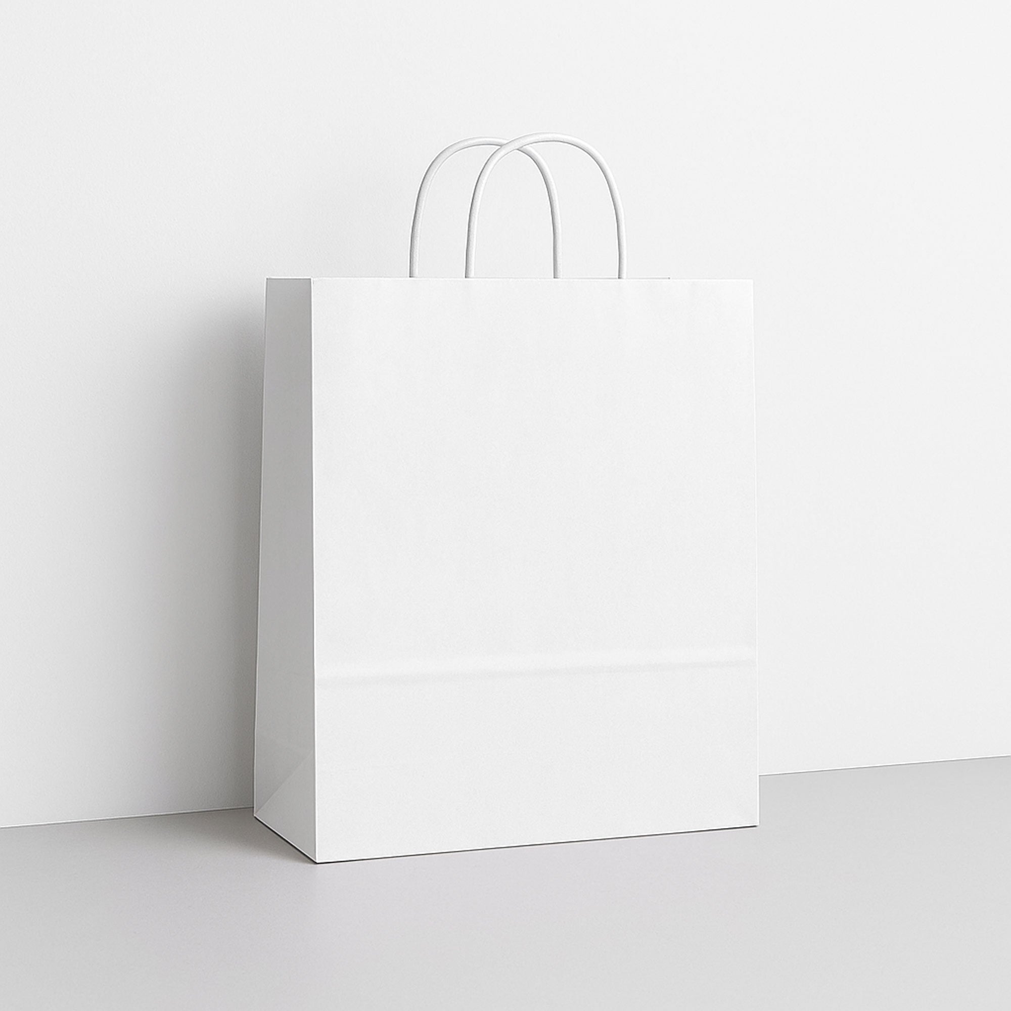 Twist Handle Paper Bag - White 250 x 350 x 120mm