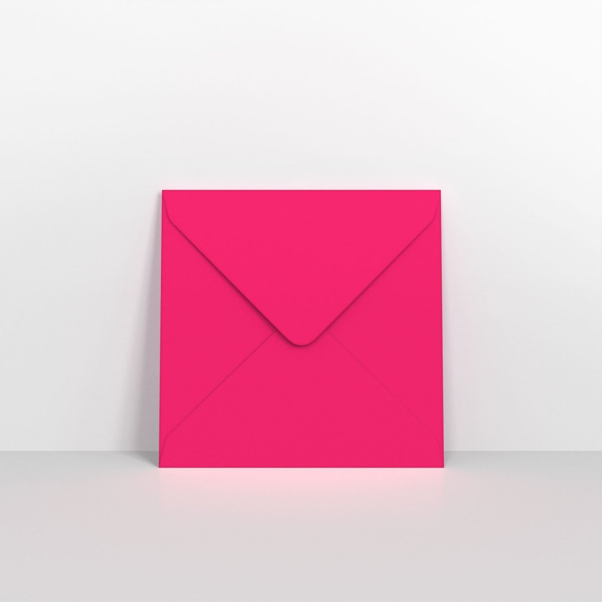 Fuchsia Pink Coloured Gummed V Flap Envelopes - Square - 116 x 116mm