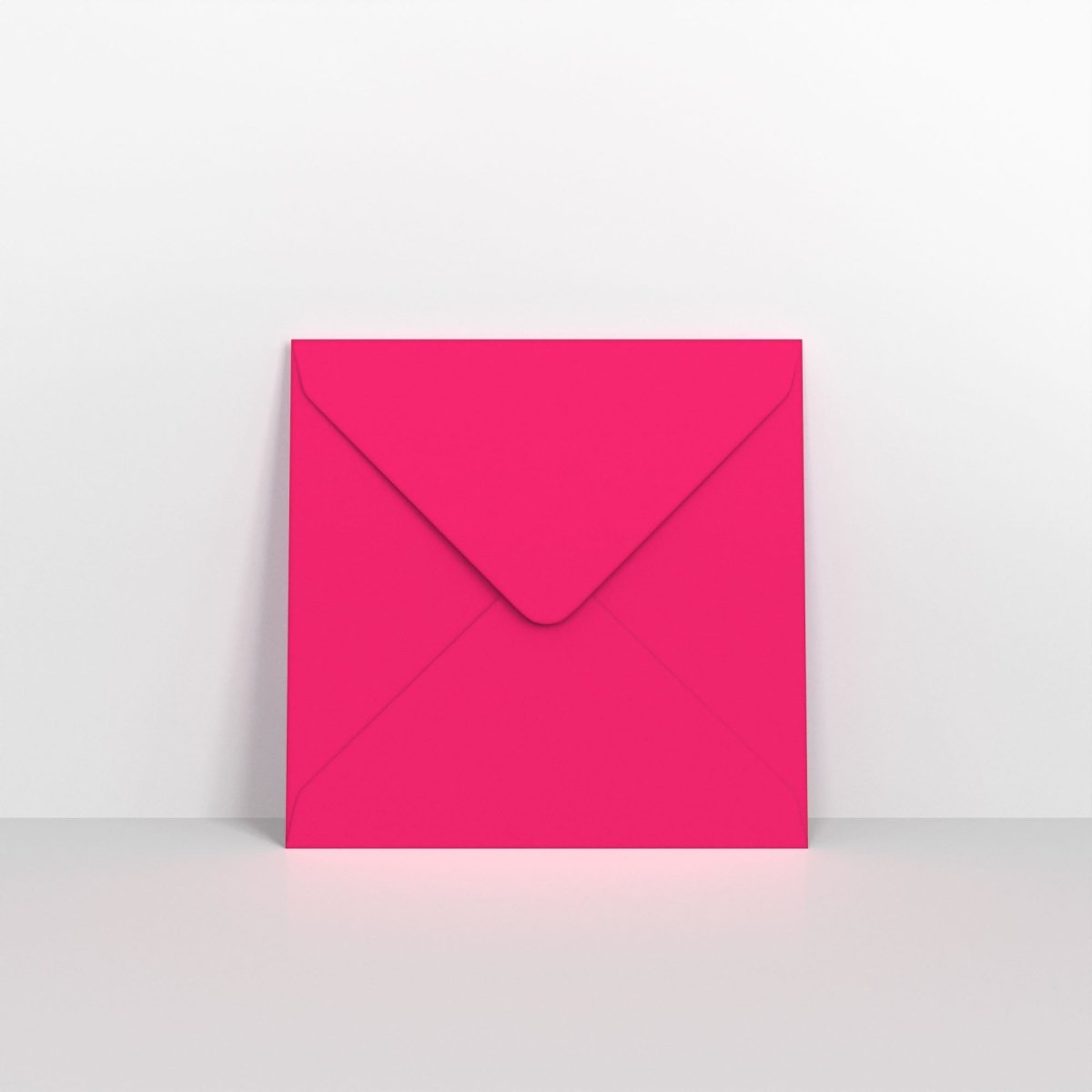 Fuchsia Pink Coloured Gummed V Flap Envelopes - Square - 130 x 130mm