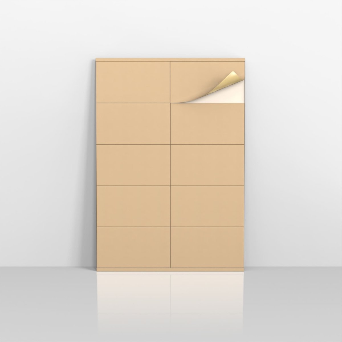 Rectangular Labels - Kraft 100% Eco 105 x 57mm