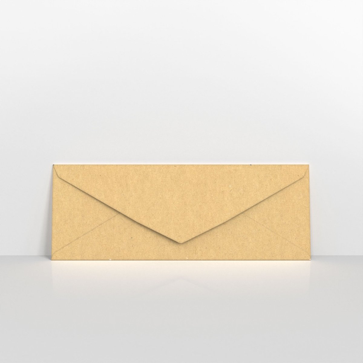 Recycled Kraft Fleck 110gsm V Flap Envelopes - 80 x 215mm
