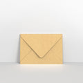 B02C6 - Recycled Kraft Fleck 110gsm V Flap Envelopes - Greeting Card Envelopes