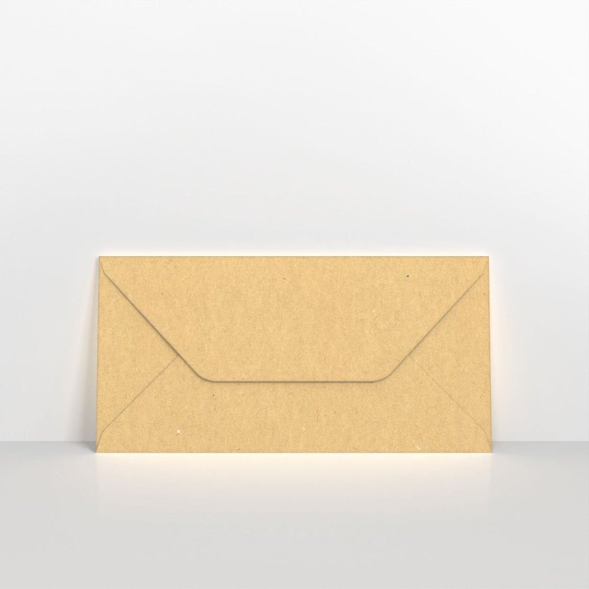 Recycled Kraft Fleck V Flap Envelopes - 110gsm DL - 110 x 220mm