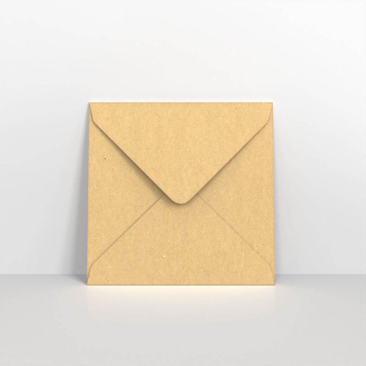 Recycled Kraft Fleck V Flap Envelopes - 125gsm Square - 155 x 155mm