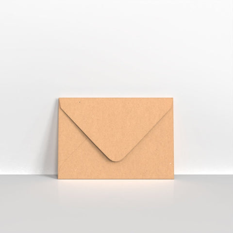 B0382 - Recycled Kraft Fleck V Flap Envelopes - Greeting Card Envelopes