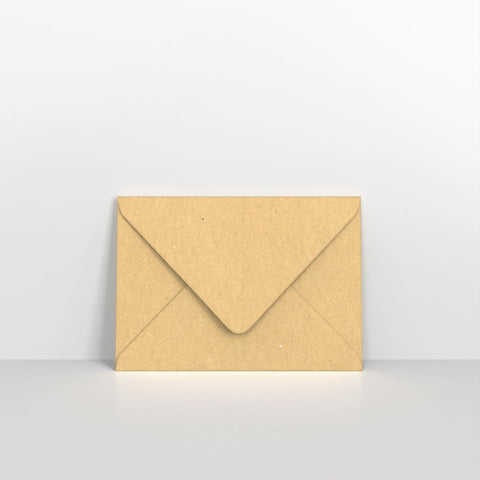 B03C6 - Recycled Kraft Fleck V Flap Envelopes - Greeting Card Envelopes
