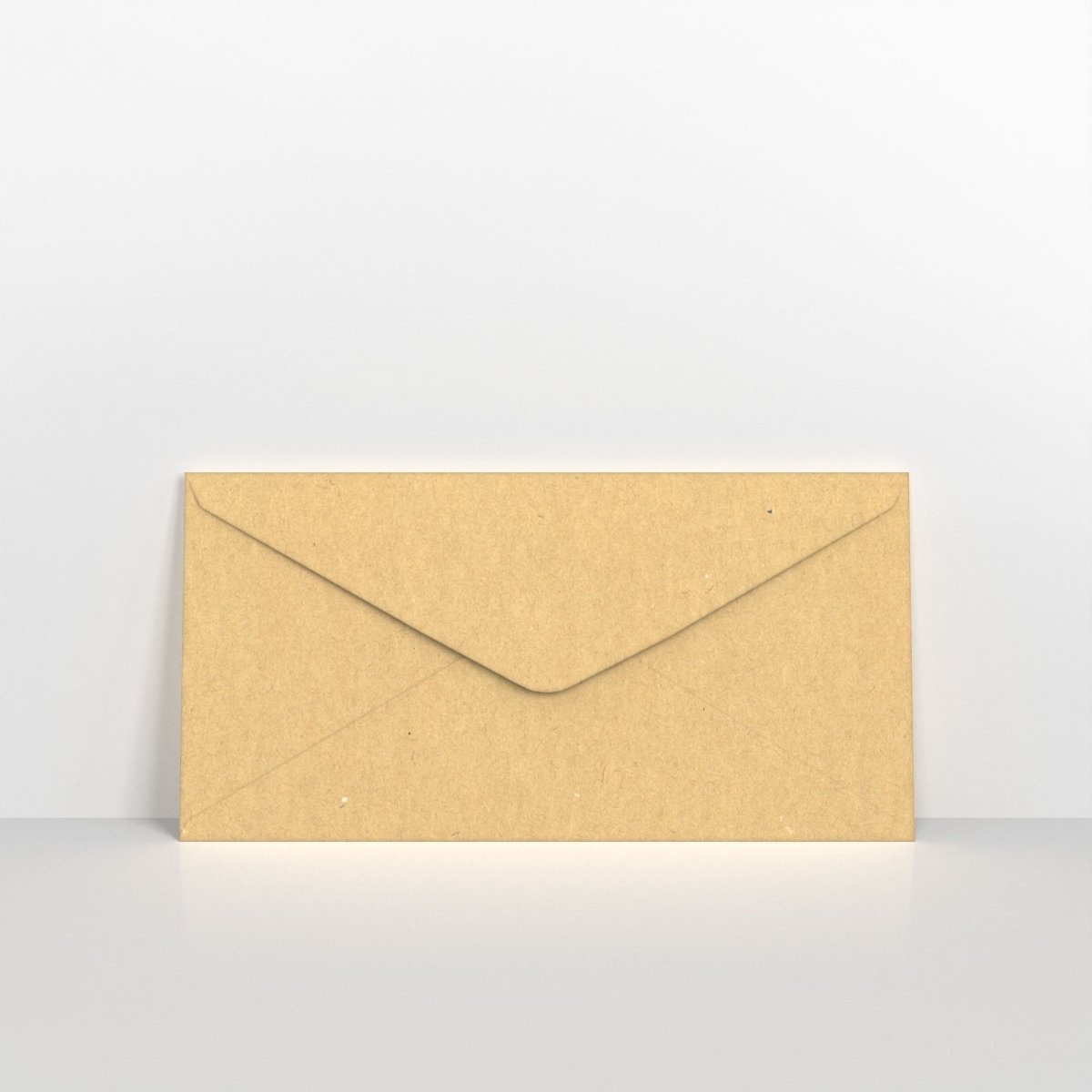 Recycled Kraft Fleck V Flap Envelopes - 125gsm DL - 110 x 220mm