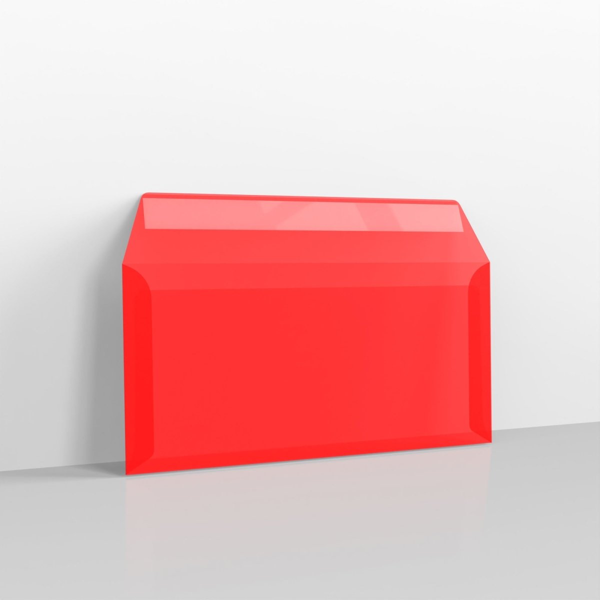 Translucent Red Peel & Seal Envelopes - DL - 110 x 220mm