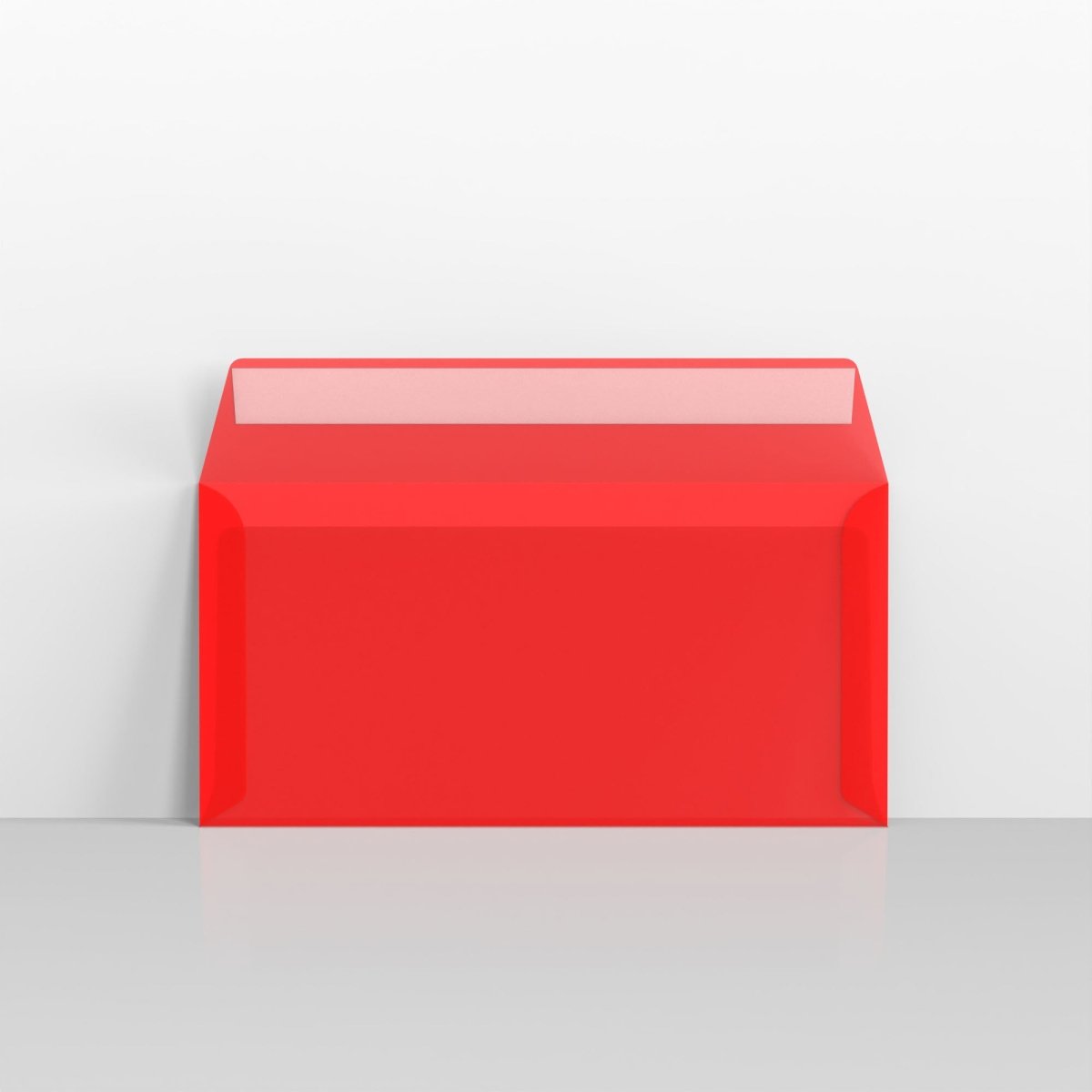 Translucent Red Peel & Seal Envelopes - DL - 110 x 220mm
