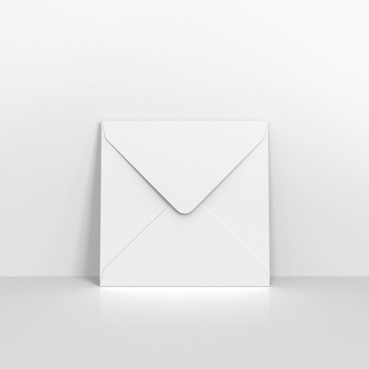 White Coloured V Flap Envelopes - Gummed 120gsm Square - 100 x 100mm