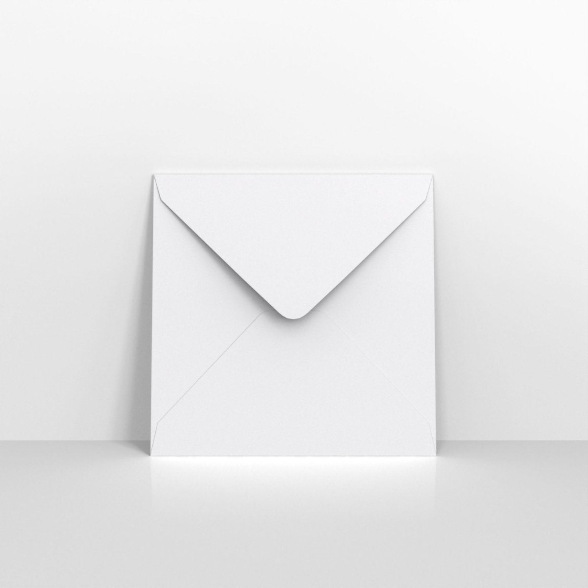 White Coloured V Flap Envelopes - Gummed 120gsm Square - 140 x 140mm