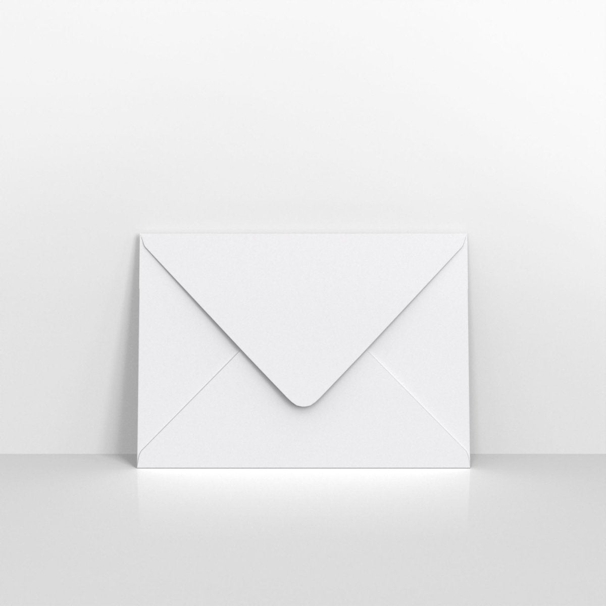 White Coloured V Flap Envelopes - Gummed 120gsm Square - 150 x 150mm