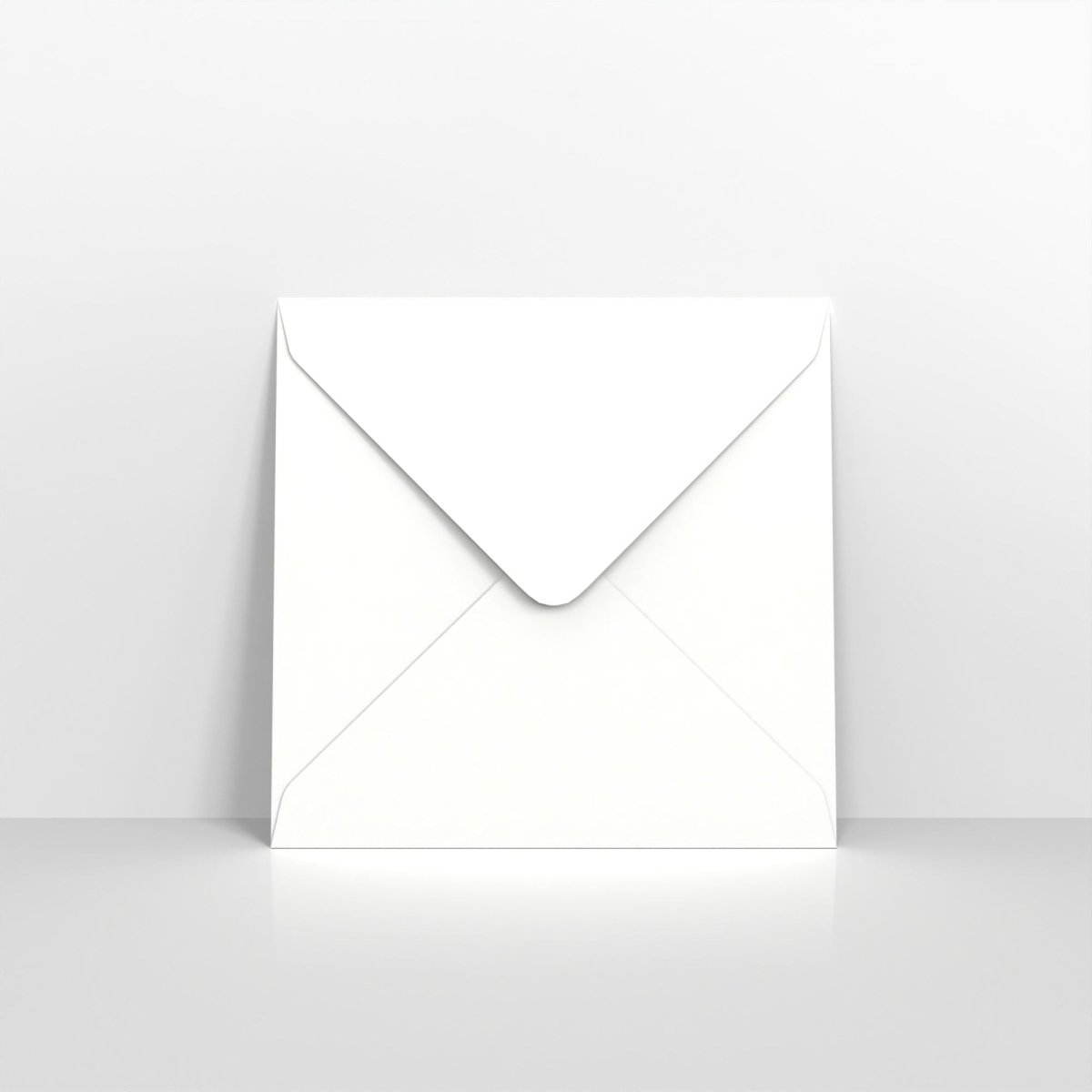 White Coloured V Flap Envelopes - Gummed 120gsm Square - 155 x 155mm