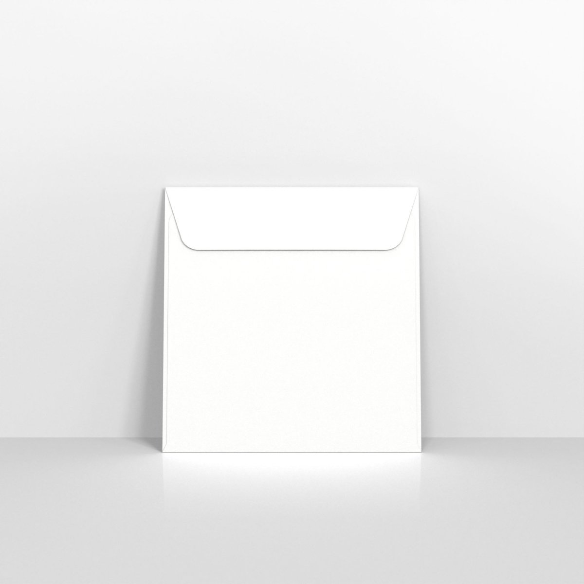 White Coloured V Flap Envelopes - Gummed 120gsm Square - 155 x 155mm