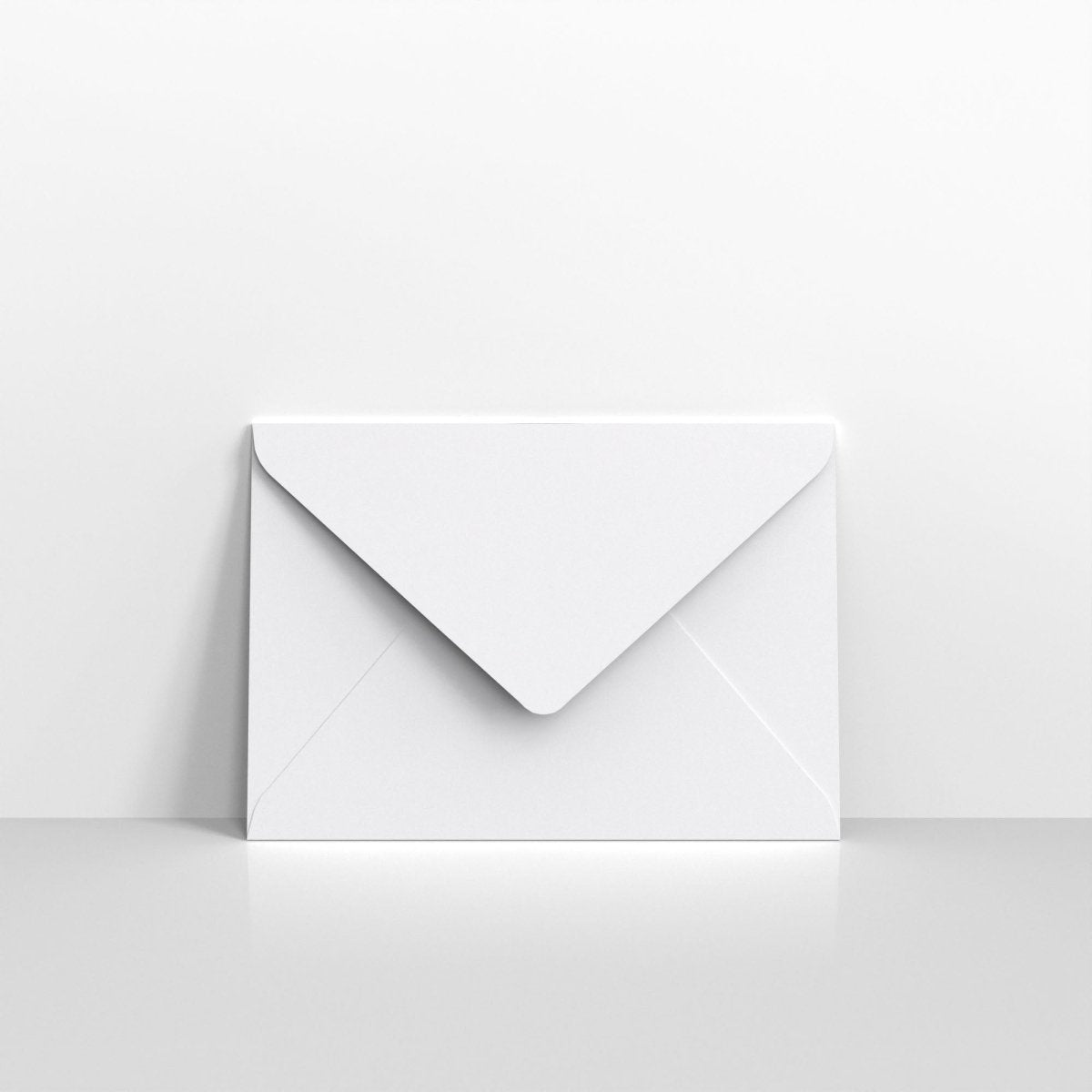 White Coloured V Flap Envelopes - Gummed 120gsm 155 x 120mm