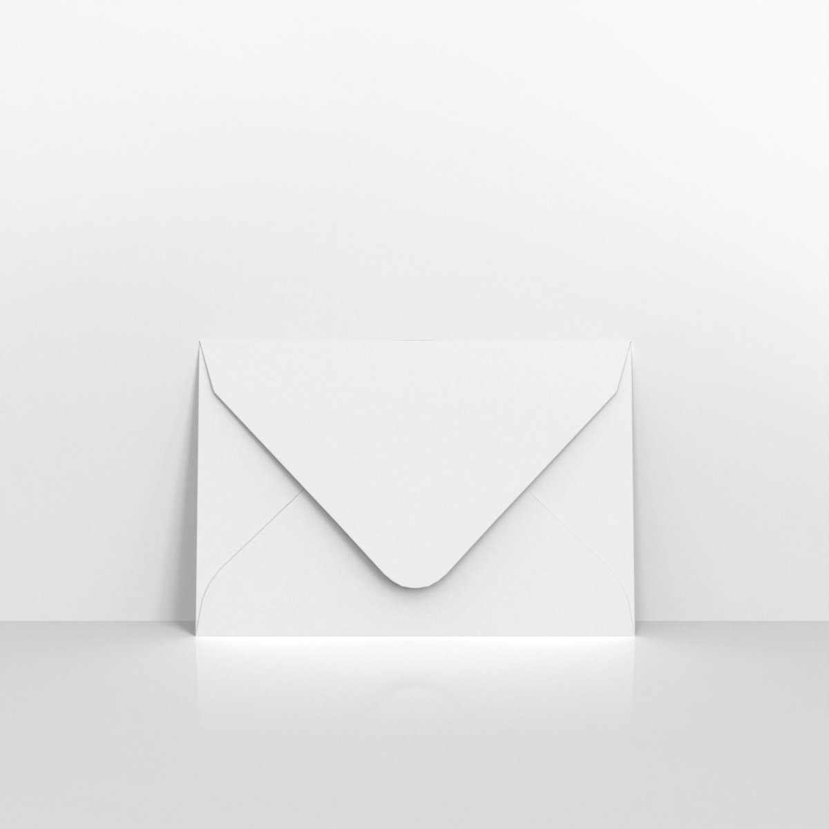 White Coloured V Flap Envelopes - Gummed 120gsm 62 x 94mm