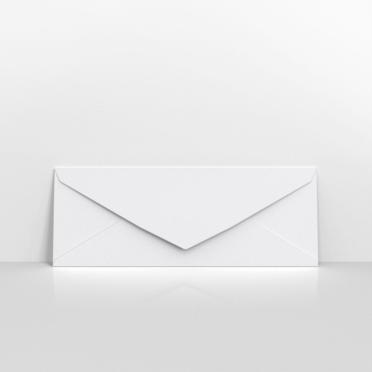White Coloured V Flap Envelopes - Gummed 120gsm 80 x 215mm
